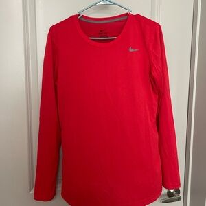 Nike Red Long Sleeve Shirt